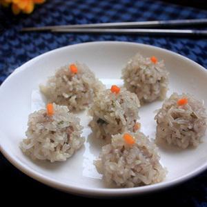 Cách làm xôi viên thịt hấp