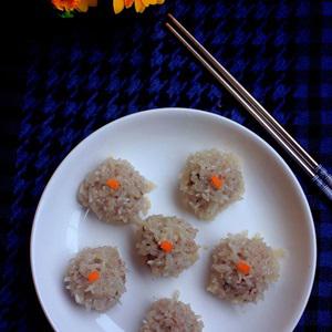 Cách làm xôi viên thịt hấp