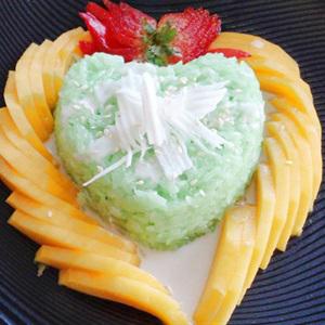 Cách làm xôi xoài trái tim