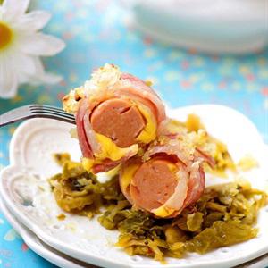 Cách làm xúc xích cuộn thịt xông khói