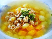 Xương hầm khoai lang – nước dừa xiêm